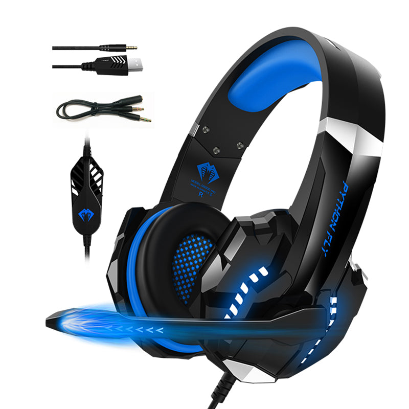 PYTHON FLY G9000Pro PYTHON FLY G9000Pro LED Lighting Gaming Headset E-sports 3.5mm USB Wired Headphone PYTHON FLY G9000Pro PYTHON FLY G9000Pro LED Lighting Gaming Headset E-sports 3.5mm USB Wired Headphone